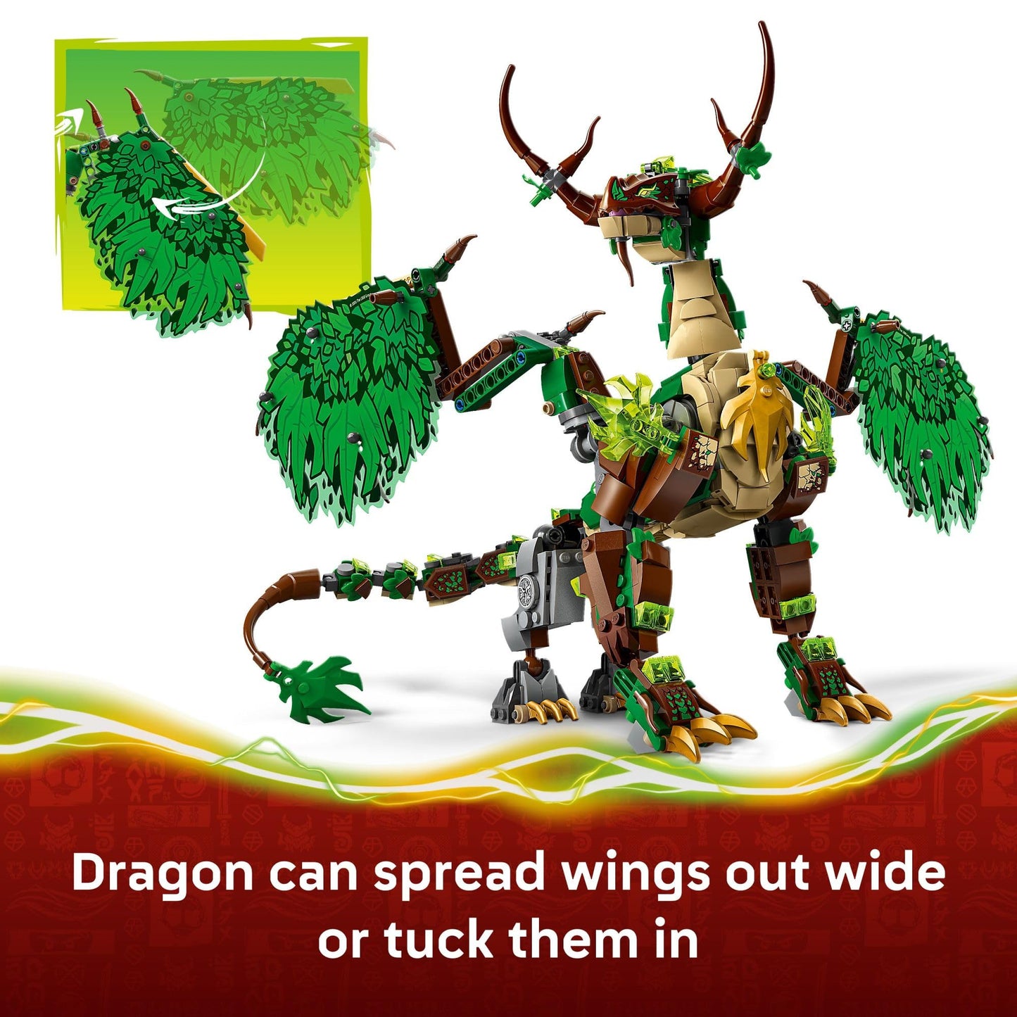 LEGO NINJAGO The Dragon of Life Building Toy for Boys & Girls - Poseable Dragon Toy Figure & Playset for Kids, Ages 9+ - W/Mini Mech & 8 Minifigures