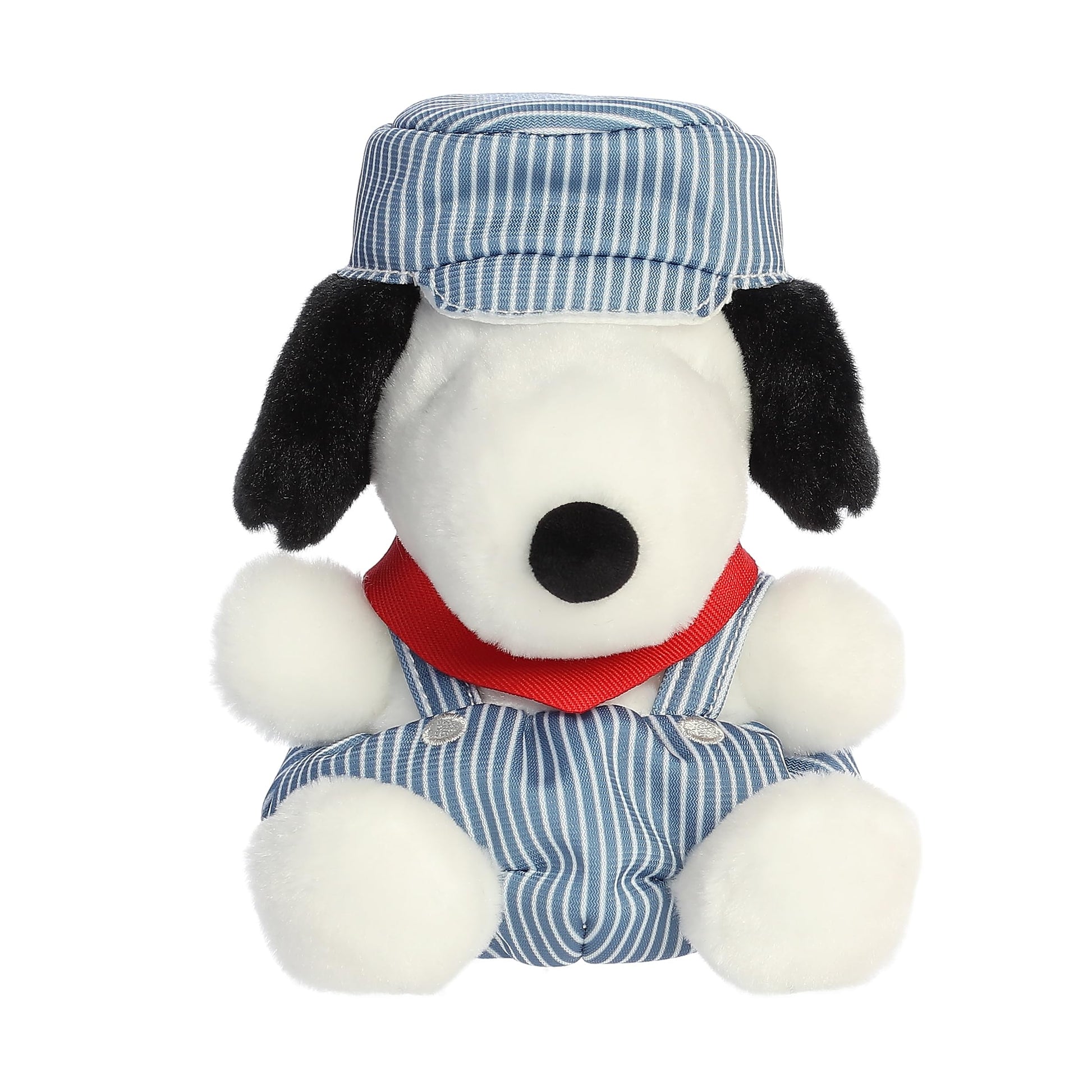 Aurora® Adorable Peanuts® Palm Pals™ Train Engineer Snoopy™ Stuffed Animal - Officially Licensed Toys for All Snoopy Fans - Nostalgic Gift for Adults