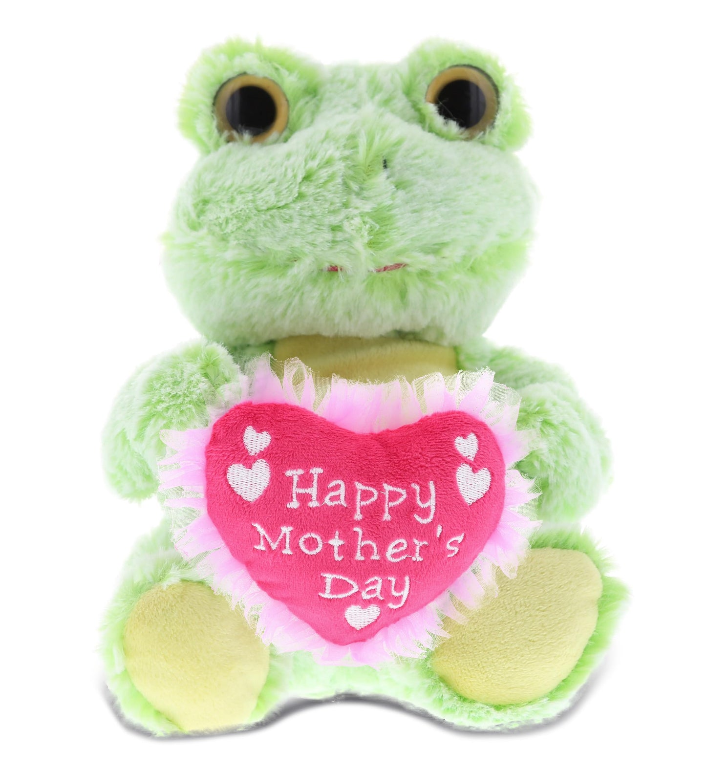 DolliBu Happy Mother's Day Stuffed Animal, Heart Message for Best Mommy, Grandma, Wife, Step Mom, Mama - Cute Soft Adorable Sentiment Plush Teddy Bear