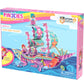 PINXIES Marvelous Mermaid Ship | Build-Your-Own Magical Boat Play Set, Kids 3D Puzzle Toy - STEM Girl Toys Ages 6-7 and Up