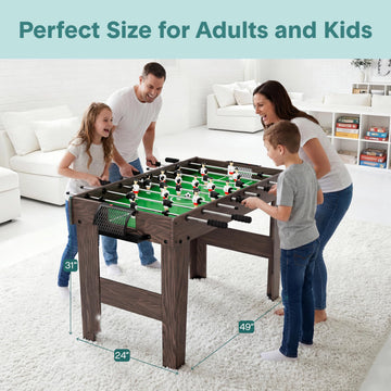SereneLife Competition Sized Foosball Table, Full Size 48in Portable Soccer with Ball for Home, Arcade Game Room, Board Game for Indoor or Outdoor