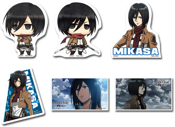 Attack On Titan - Mikasa Ackerman Die-Cut Sticker Set