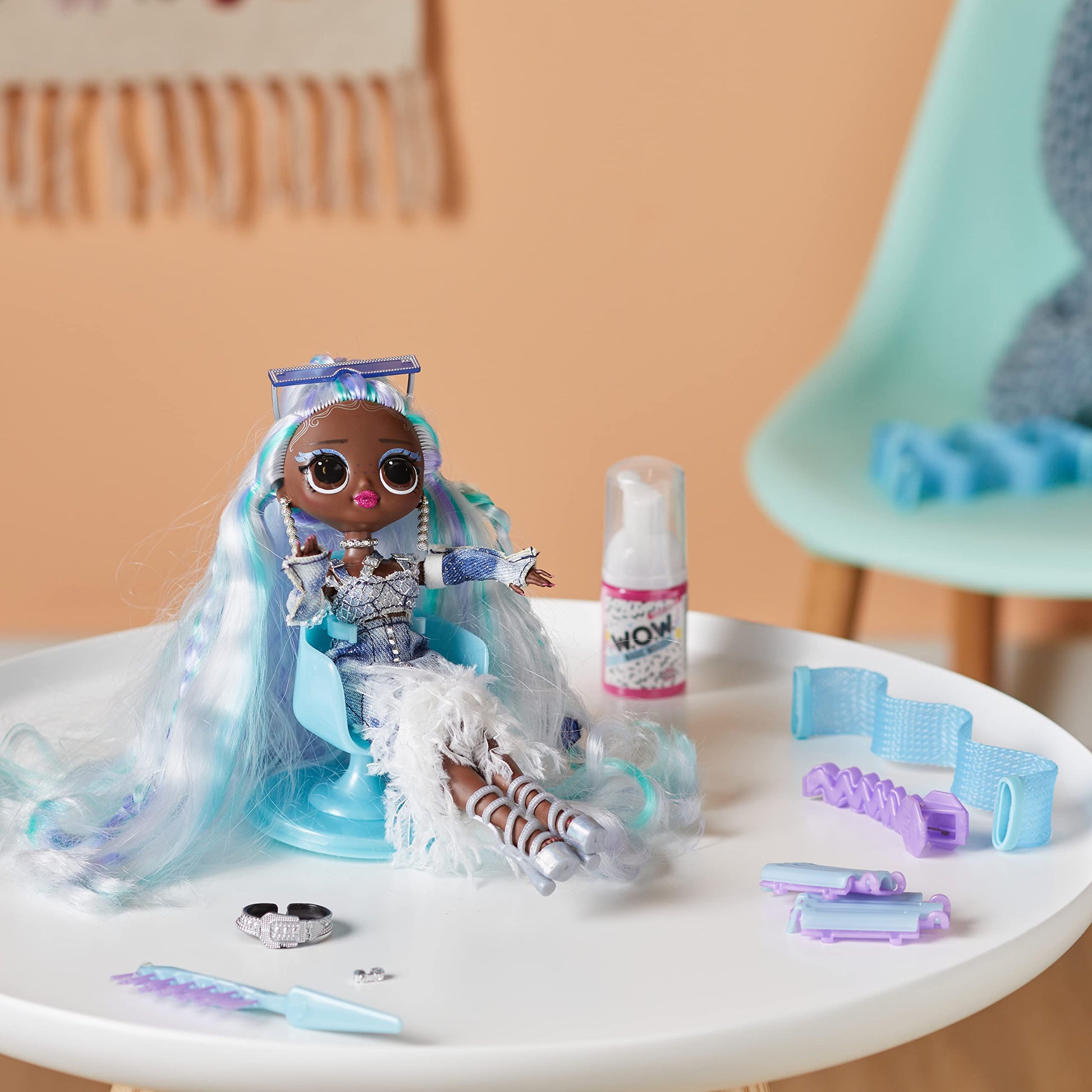 L.O.L. Surprise! OMG Fashion Show Hair Edition Lady Braids 10" Fashion Doll w/Magic Mousse, Transforming Hair, Including Stylish Accessories, Holiday