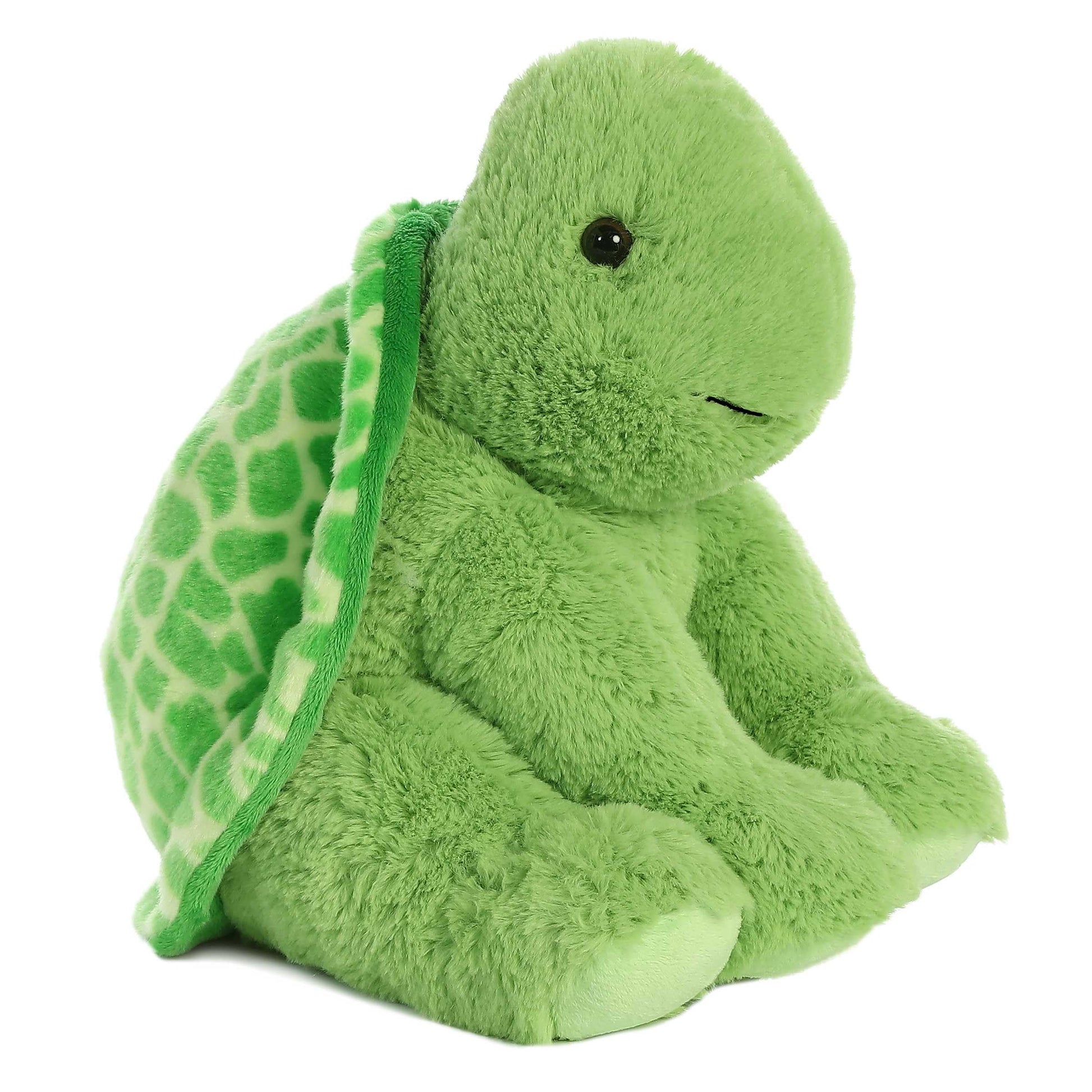 Aurora® Cuddly Turtle Stuffed Animal - Cozy Comfort - Endless Snuggles - Green 14 Inches