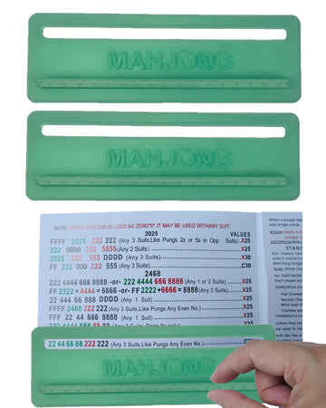 Miaimther Mahjong Line Finder, Rules Reader, Card Rules Helper for Mahjong Players Accessories and Gifts (Green)