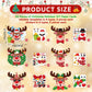 60 Pcs Christmas Reindeer Crafts for Kids Make Your Own Christmas Tree Ornaments Decoration Xmas Arts Making Craft with Stickers DIY Paper Holiday