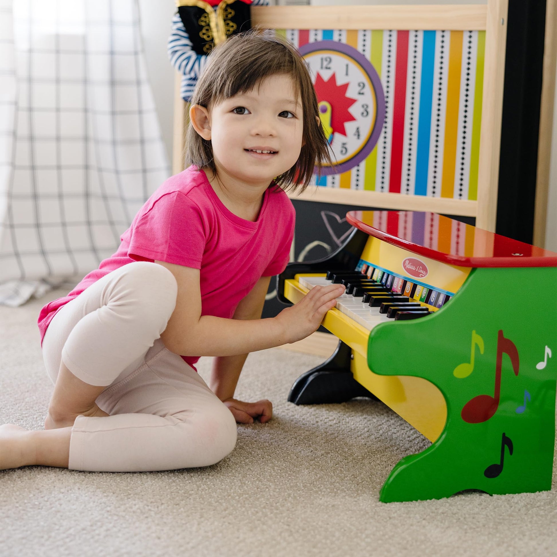 Melissa & Doug Learn-to-Play Piano with 25 Keys and Color-Coded Songbook Toy Piano Kids, Toddler Toys for Ages 3+