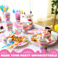 JOYIN 145 Pcs Unicorn Birthday Party Supplies with Unicorn Banner for Girls, 24 Serves Unicorn Disposable Tableware Set with Plates , Cups, Napkins