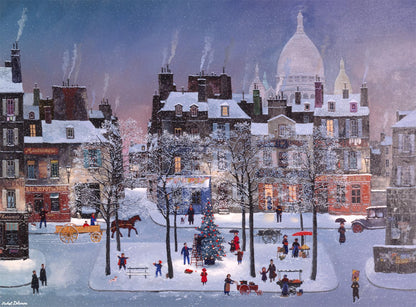 Buffalo Games - Christmas in Monmartre - 1000 Piece Glitter Jigsaw Puzzle