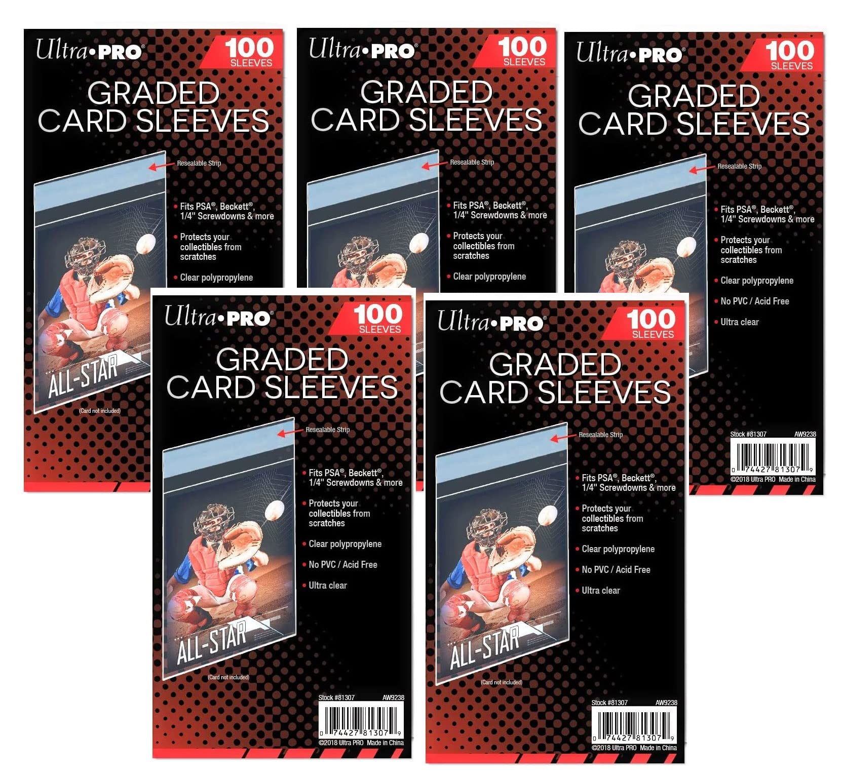 Ultra Pro 7442781307 Graded Card Sleeves Resealable