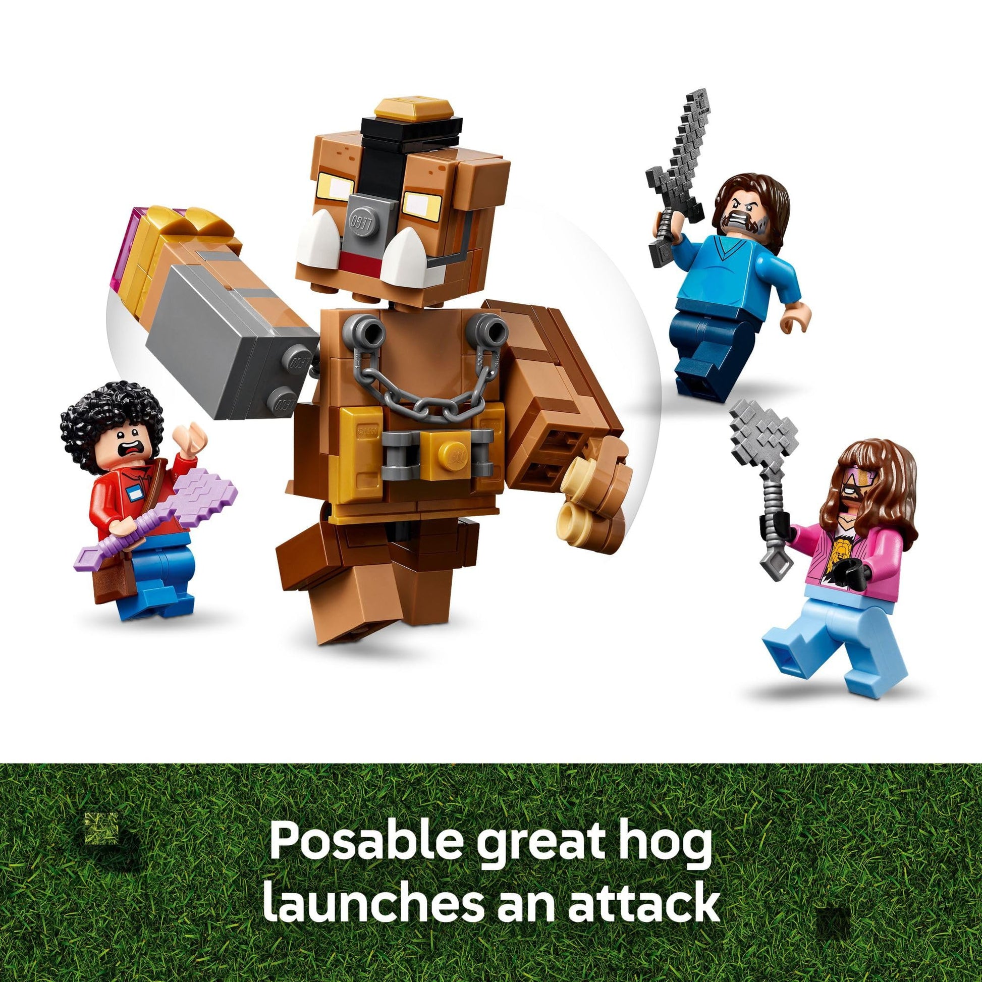 LEGO Minecraft Woodland Mansion Fighting Ring - Building Toy for Kids Age 10+ - Includes Steve, Garrett, & Henry Minecraft Figures, Plus a Chicken