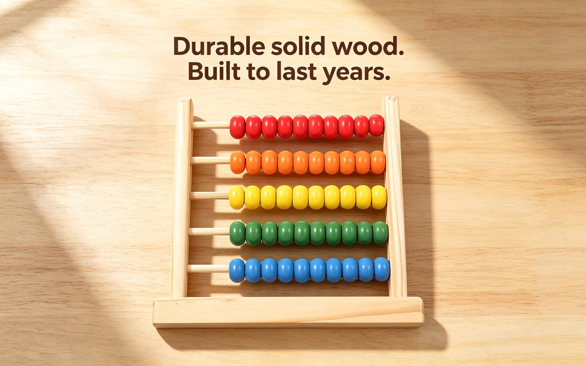 MAGIKON Miniature Abacus, 5 Rows Wooden Counting Frame for Math