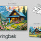 Springbok Mountain Cabin Retreat 500 Piece Jigsaw Puzzle for Adults
