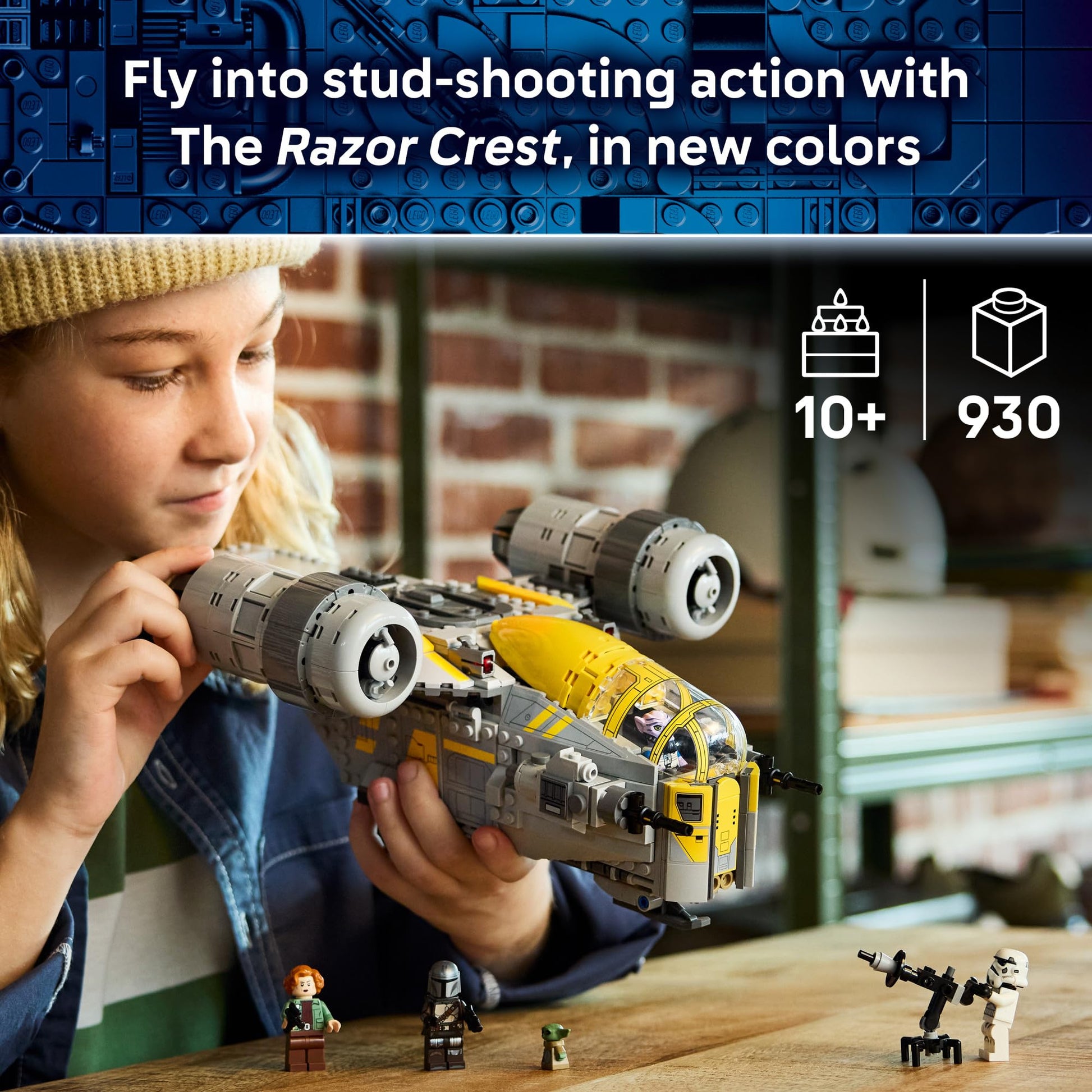 LEGO Star Wars: The Mandalorian and Grogu The Razor Crest Building Toy - Build and Display Set for Boys & Girls, Ages 10+ - Star Wars Gifts