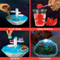 Discovery™ DIY Light-Up LED Terrarium - Plants & Crystals Geodome Grow Kit, 3 Colorful Crystal Formations, Rye Grass, Education STEM Activity Set