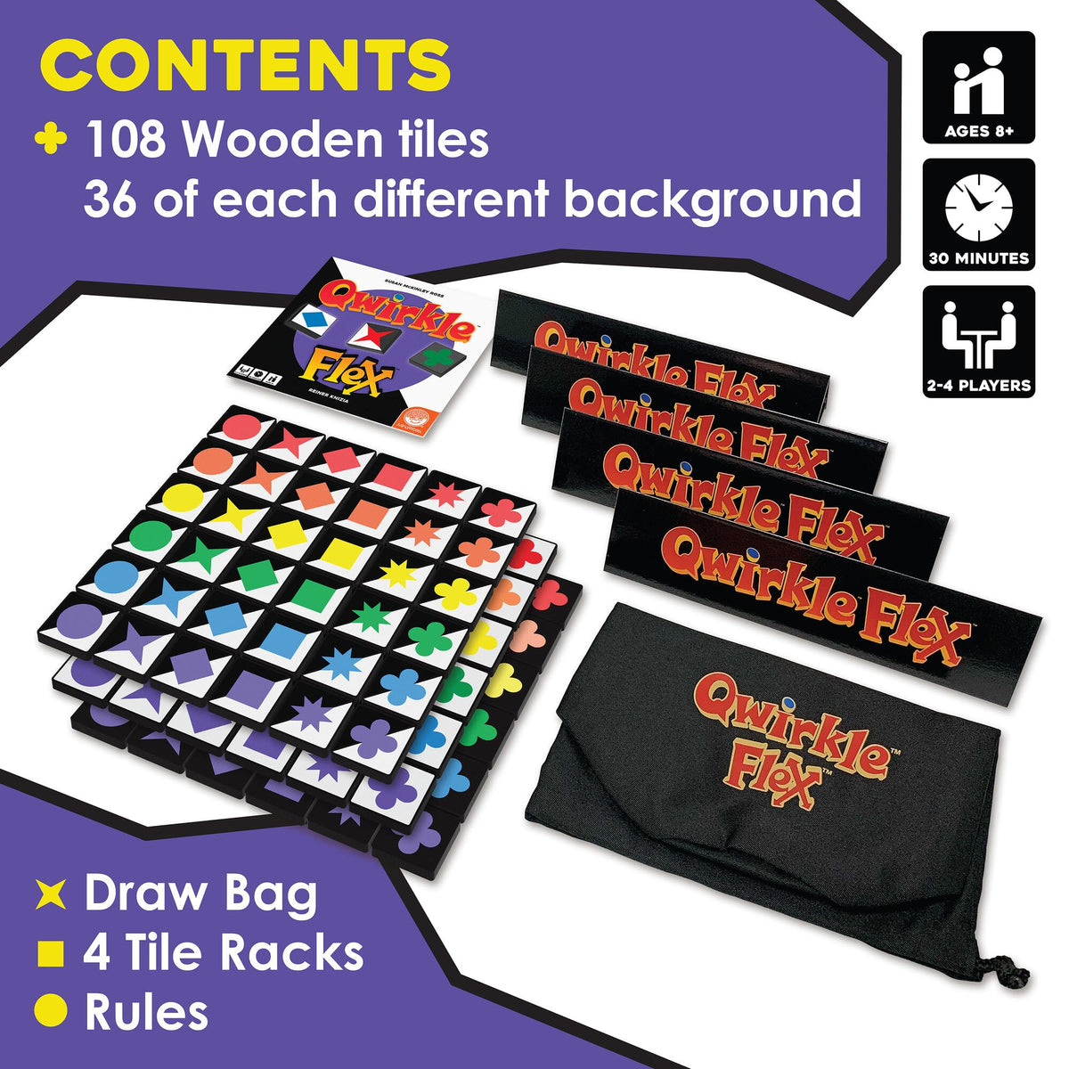 MindWare Qwirkle Flex Edition- Classic Qwirkle with a New Twist Tile Game