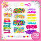 Just My Style ABC Beads by Horizon Group Usa, 1000+ Charms & Beads, Alphabet Charms, Accent Seed Star Wax Beading Cord, Satin Cord Key Ring Included