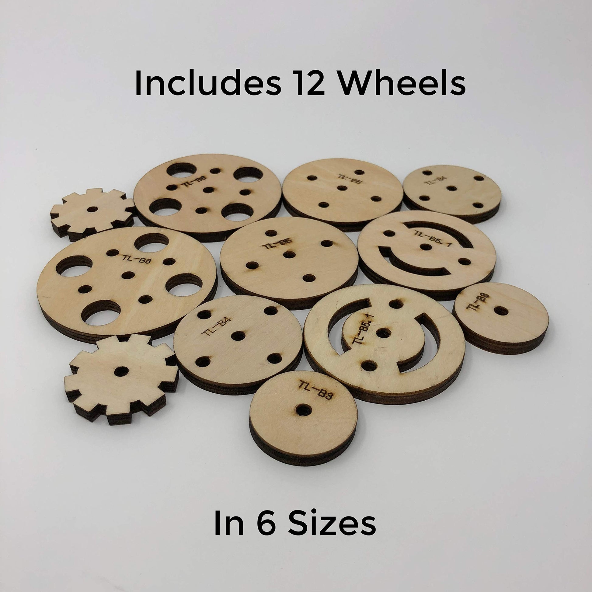 Tinkering Labs Wood Parts Pack | Complete Set of Wood Parts for The Electric Motors Catalyst STEM Kit