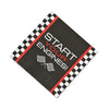 Fun Express Race Car Checkered Flag Luncheon Napkins - 6.5" Paper Napkins for Racing - Themed Parties Tableware Celebrations Special Events - Fun