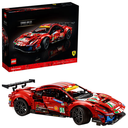LEGO Technic Ferrari 488 GTE “AF Corse #51” 42125 - Champion GT Series Sports Race Car, Exclusive Collectible Model Kit, Collectors Set for Adults to