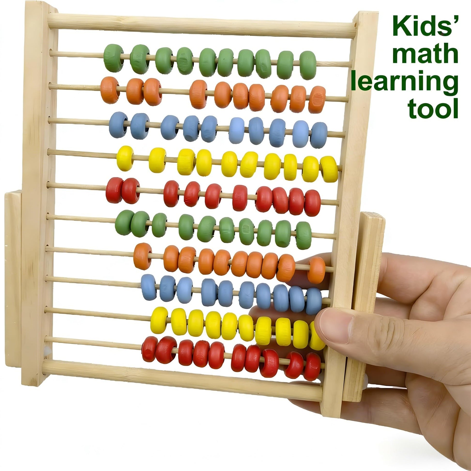 MAGIKON Wooden Abacus, 10 Rows Counting Frame 8in for Math