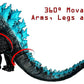 TwCare Monster vs. Kong 2021 Toy Action Figure: King of The Monsters Dinosaur Dragon, Movie Series Movable Joints Soft Vinyl, Travel Bag