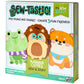 Anker Play 450633/DOM Sew-Tastic Kawaii Cuties Animal Sewing Kit for Kids, Sizes Vary, 42 Pieces, Multicolor