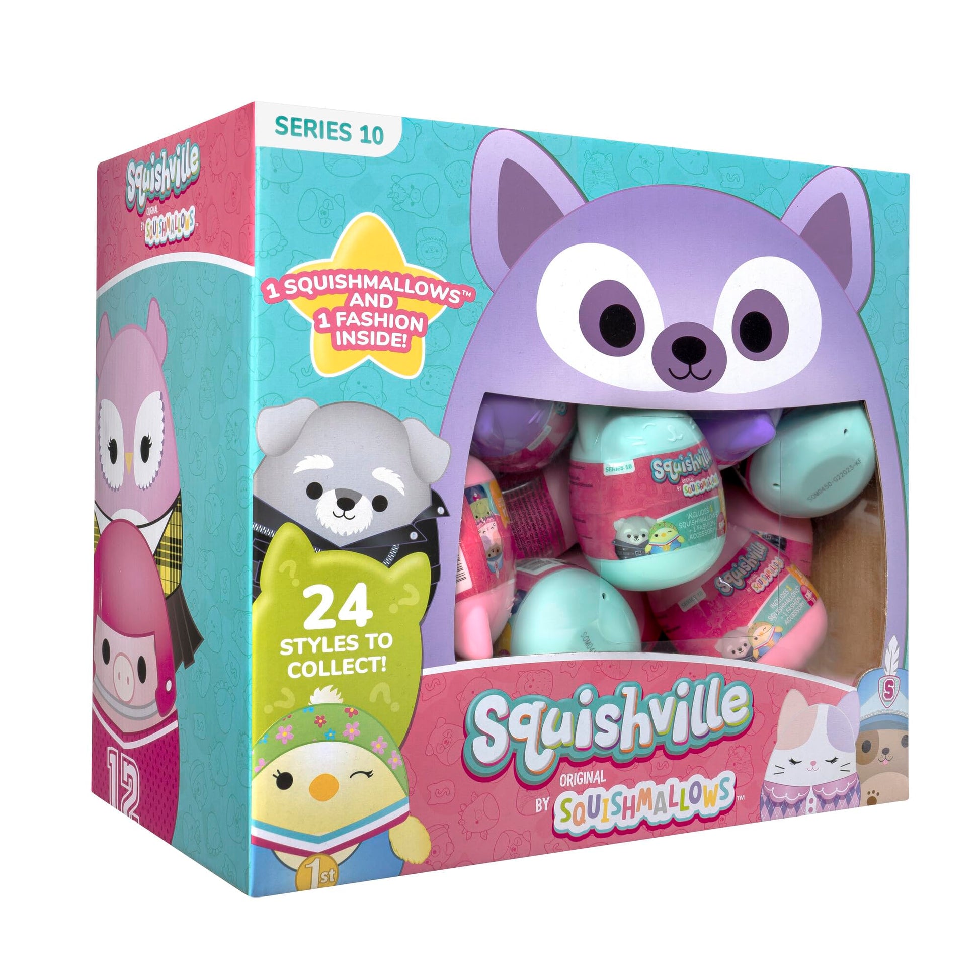 Squishmallows Squishville Series 10 Mini Mystery Plush (24 Pack) Value Pack Official Jazwares Plush - Collectible Soft & Squishy Bulk Blind Capsules