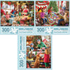 Bits and Pieces - Value Set of Three (3) 300 Piece Jigsaw Puzzles for Adults - 18' x 24' Each - Large Pc Holidays Christmas Jigsaws by Larry Jones