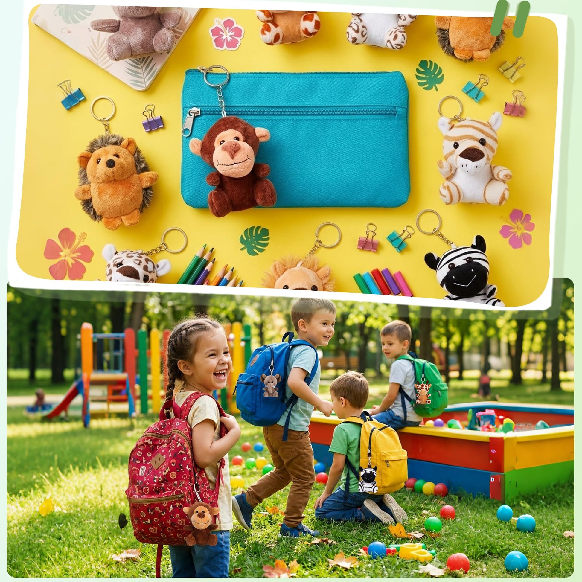 cideny 12 Pcs Small Stuffed Animals Bulk - 5 Inch Mini Plush Toys for Kids, Plush Keychain, Carnival Prizes, Claw Machine Prizes, Classroom Treasure