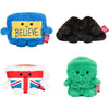 BumBumz 4.5-inch Ted Lasso 4-Pack - Army Man, Mustache, Teacup, & Believe Poster Plush - from The Makers of Original Squishmallows - Ages 3+
