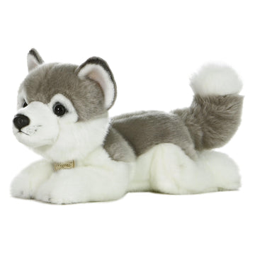 Aurora® Realistic Miyoni® Husky Stuffed Animal - Lifelike Details Make a Cherished Companion - Perfect for Decorating Bedrooms or Classrooms - Gray 11