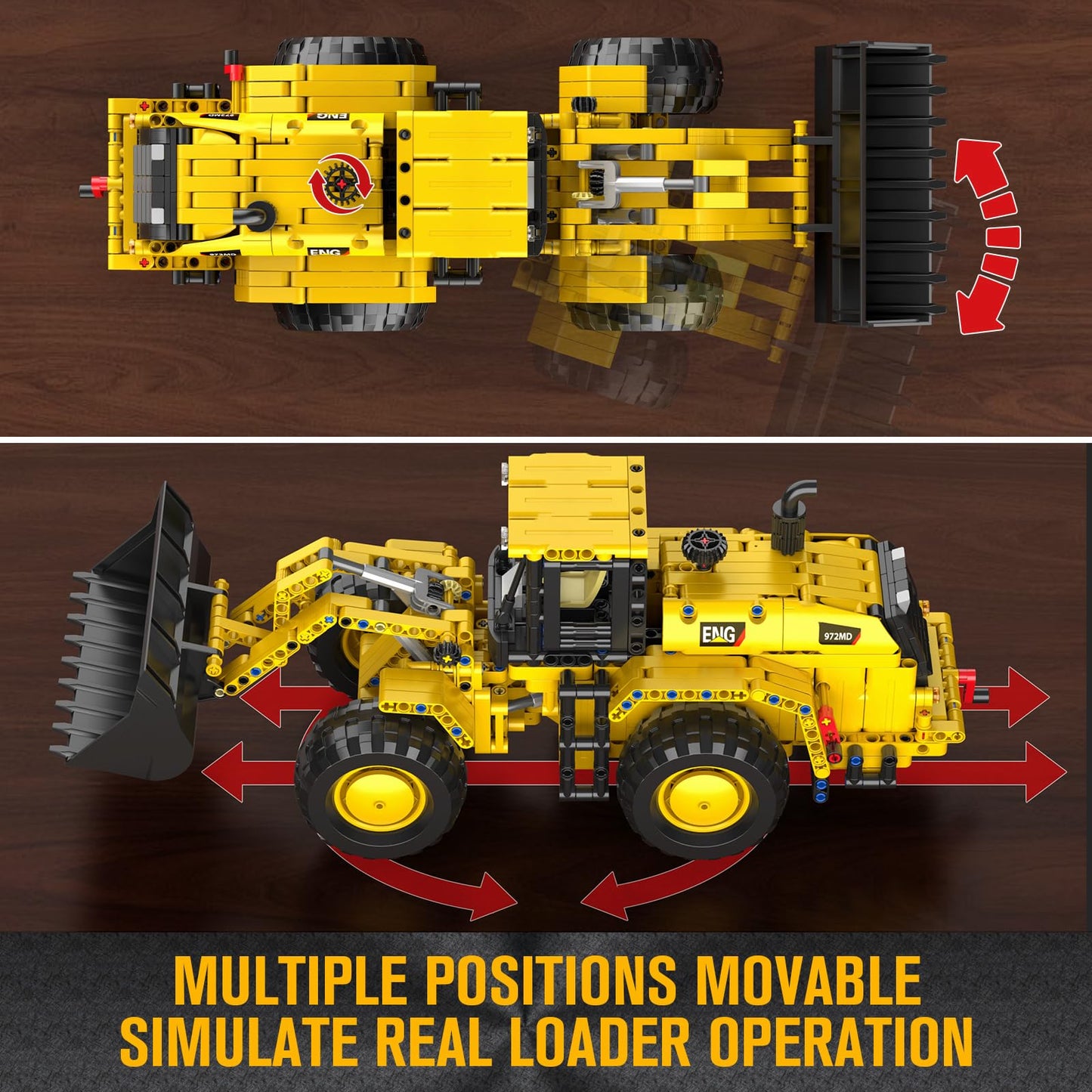 Mould King Technik Wheel Loader Builidng Sets, 17084 MOC Construction for Adults, Engineering Vehicle Model Kits with Articulated Steering/Scoop