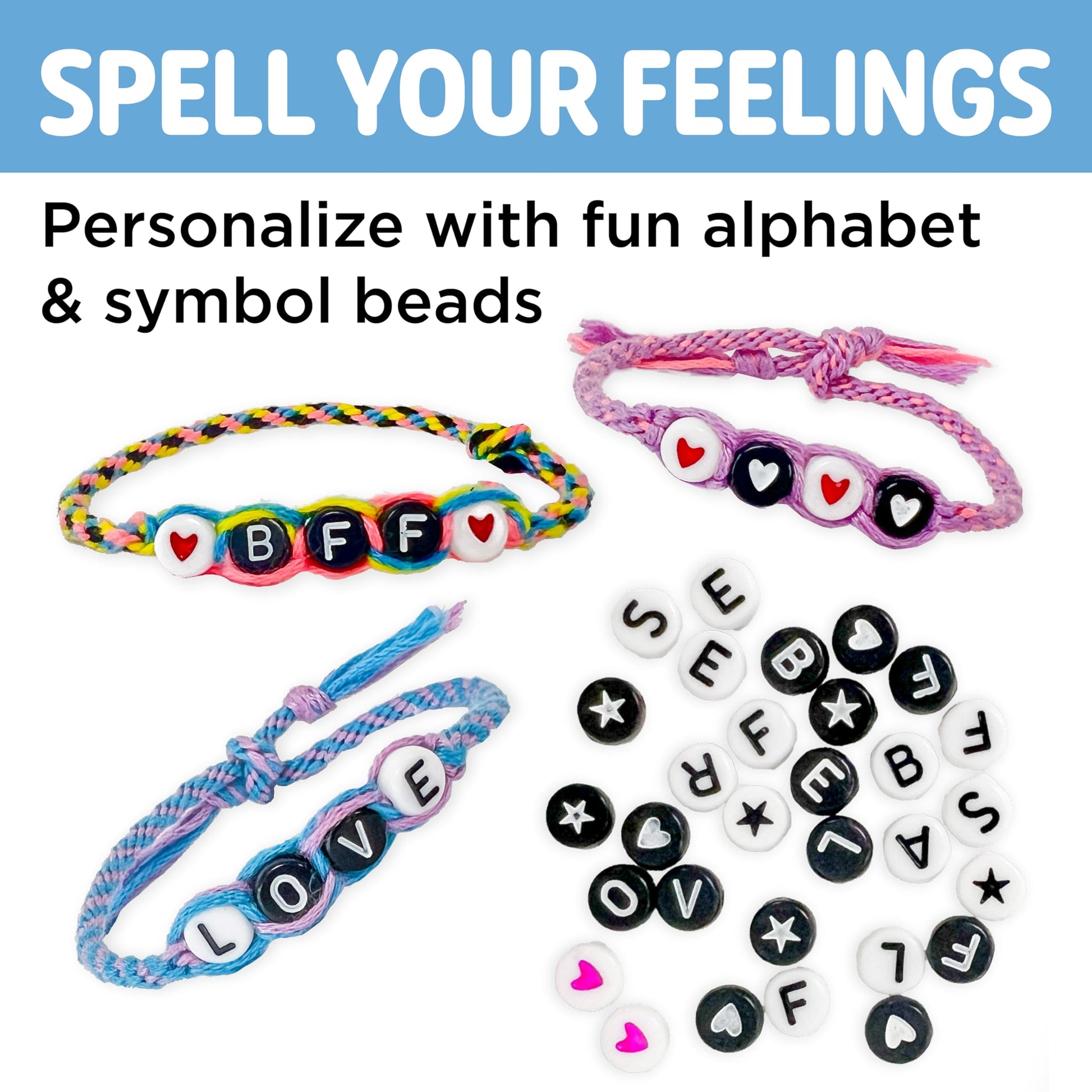 Creativity for Kids Best Friends Bracelets Mini Craft Kit: Create 10 Friendship Bracelets - Bracelet Making Kit, Great Summer Fun (Ages 6+)