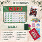 RanBlesu American Mahjong Tile Set, 166 Premium Green Tiles, 4 All-in-One Color Racks/Pushers, Mahjong Accessories Mahjong Set Complete with Bag (Ma