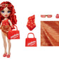 Rainbow High Swim & Style Ruby, Red 11" Fashion Doll with Shimmery Wrap to Style 10+ Ways, Removable Swimsuit, Sandals, Fun Play Accessories. Kids Toy