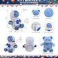 DolliBu Baby Blue Bear Astronaut Plush Toy - Wild Life Astronaut Stuffed Animal with Space Helmet and NASA Astronaut Suit, Spaceman Doll Decor