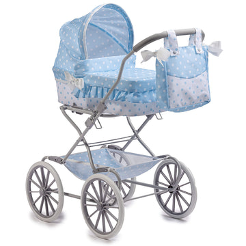 JC Toys | Berenguer Boutique | Royal Pram in Blue | Ages 3+