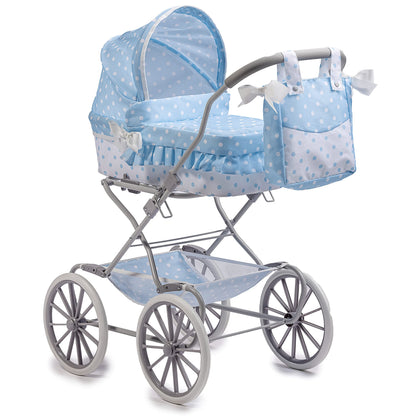 JC Toys | Berenguer Boutique | Royal Pram in Blue | Ages 3+