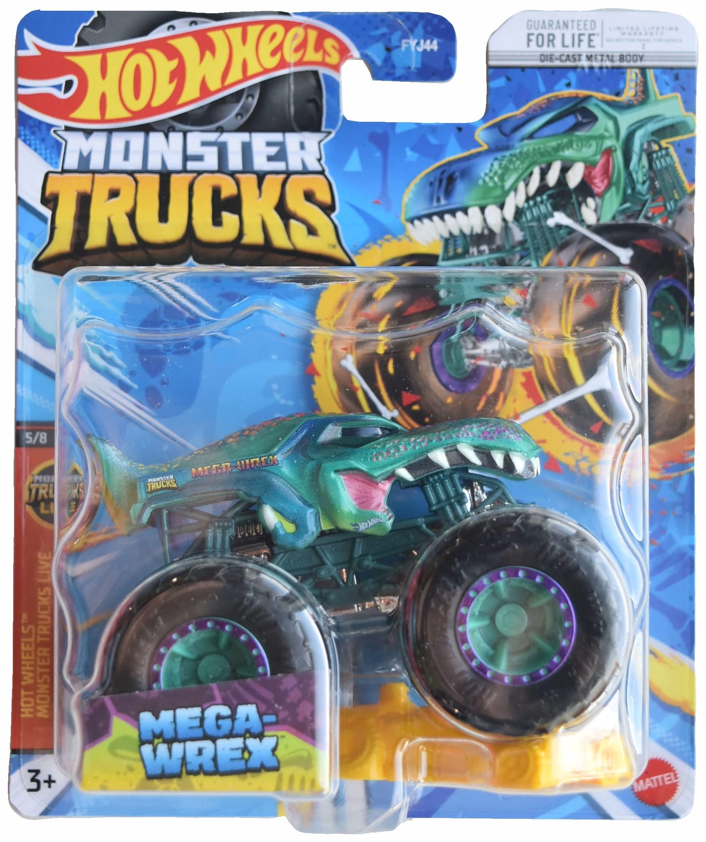 Hot Wheels Monster Trucks Mega Wrex, 2023 Connect and Crash Car