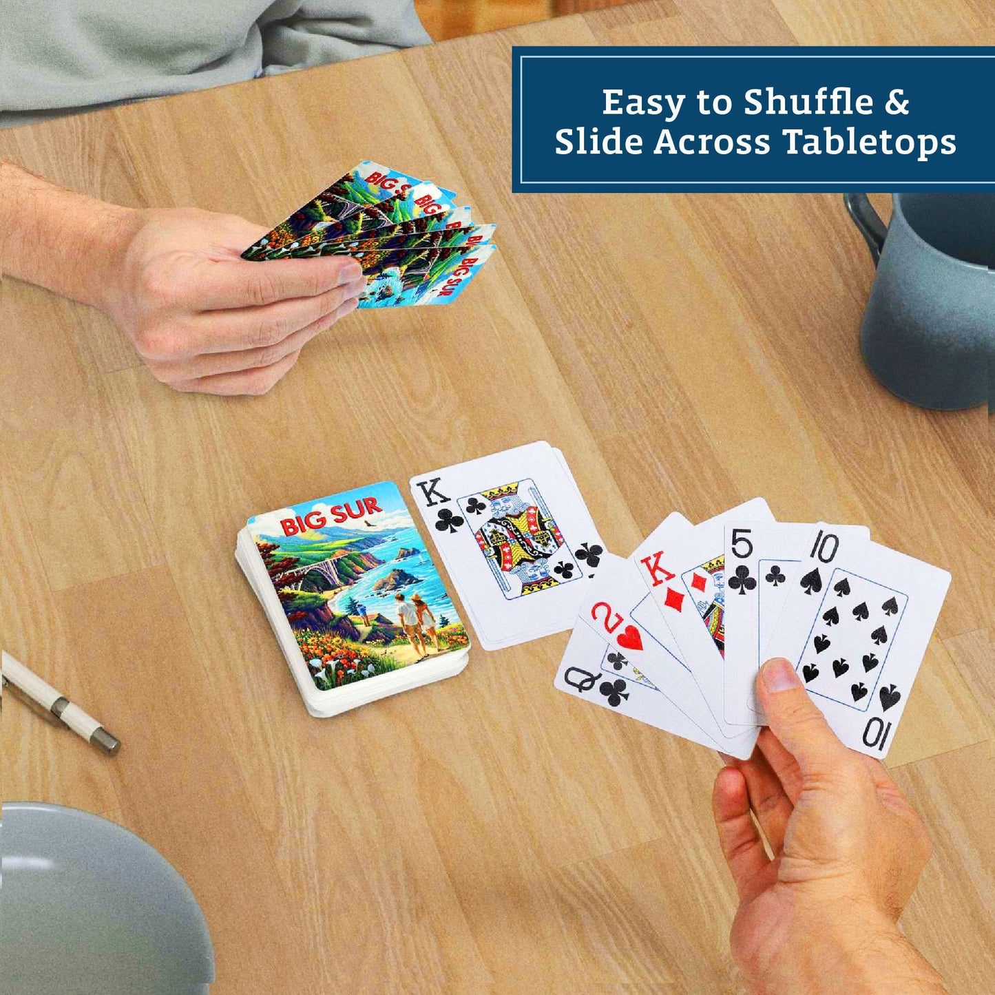 Boardwalk Puzzles Premium Featherlight Unique Playing Cards, Fun Themed Deck for Home and Travel | Big Sur