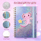 2 Pack Journal Kit for Girls, 192 Pages Kids Diary, Unicorn Pony Axolotl Spiral Notebook for 6-12 Year Old Girl, Art Crafts Scrapbook, Teen Tween Girl