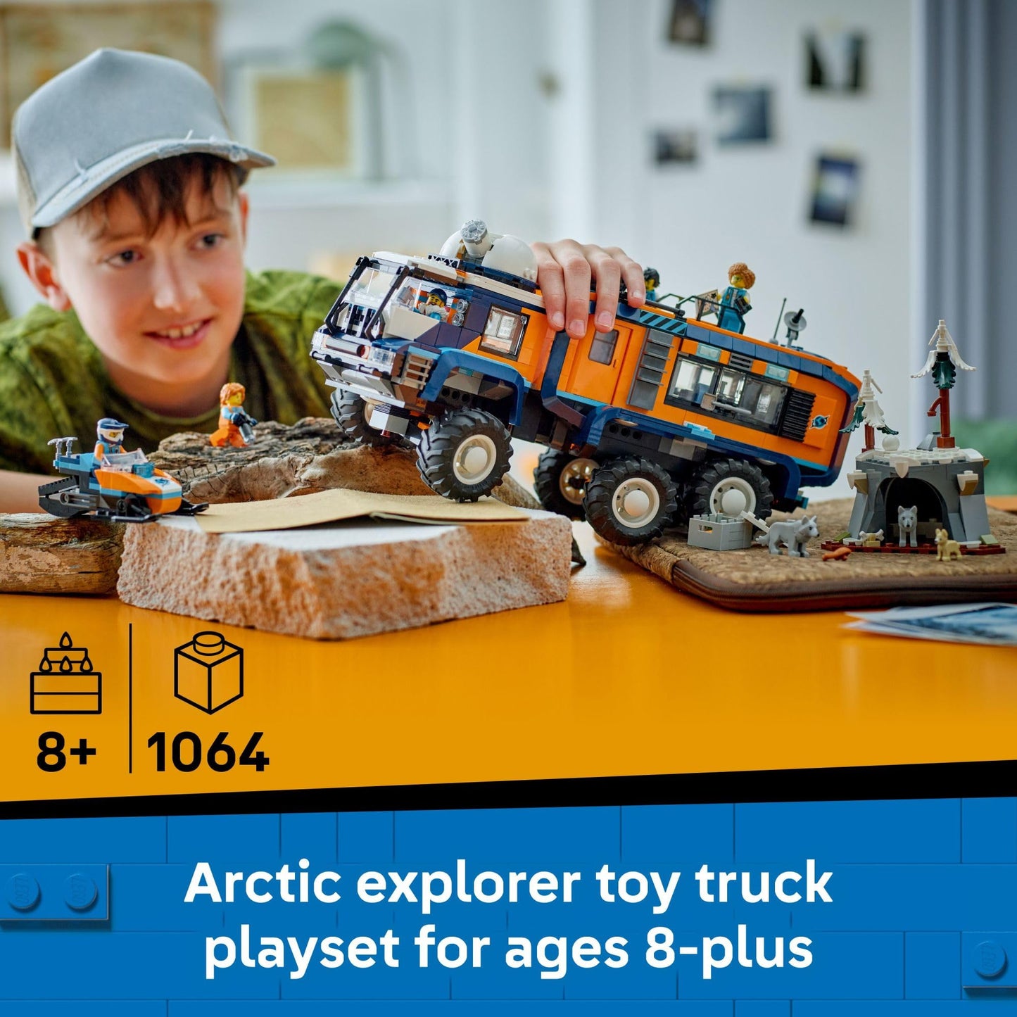 LEGO City Arctic Explorer Science Lab Truck Building Toy - STEM Pretend Play Set for Boys & Girls, Ages 8+ - Buildable Toy Truck for Kids W/5