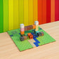 TOCCOOL 11 PCS 9.4" Magnetic Building Block Baseplate Set, Includes 9 Interlocking Baseplates & 2 Building Blocks, Mine World Grass Base Mat