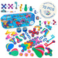 Clixo Wheel Creator Pack, 72 Pieces Pack - Construction Magnet Toy. Flexible, Creative-Boosting Magnetic Building Tiles. Educator-Approved Design