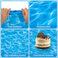 3 Pieces Ocean Tablecloth - Under The Sea Ocean Waves Table Cloths, Plastic Rectangle Blue Water Print Table Cover for Beach Pool Birthday Party