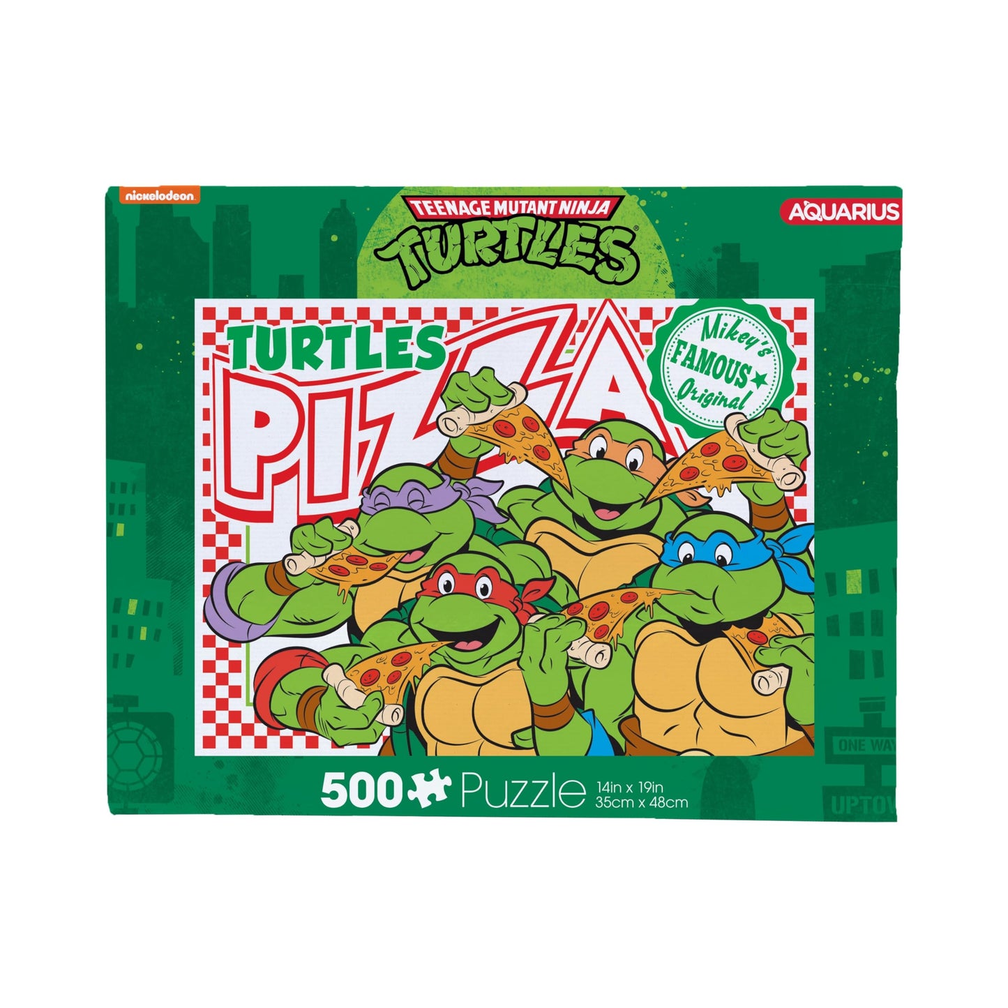 AQUARIUS TMNT Pizza 500 Piece Jigsaw Puzzle