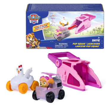 Paw Patrol Skye Pup Squad Launchers with Chickaletta 2-Pack Toy Vehicles
