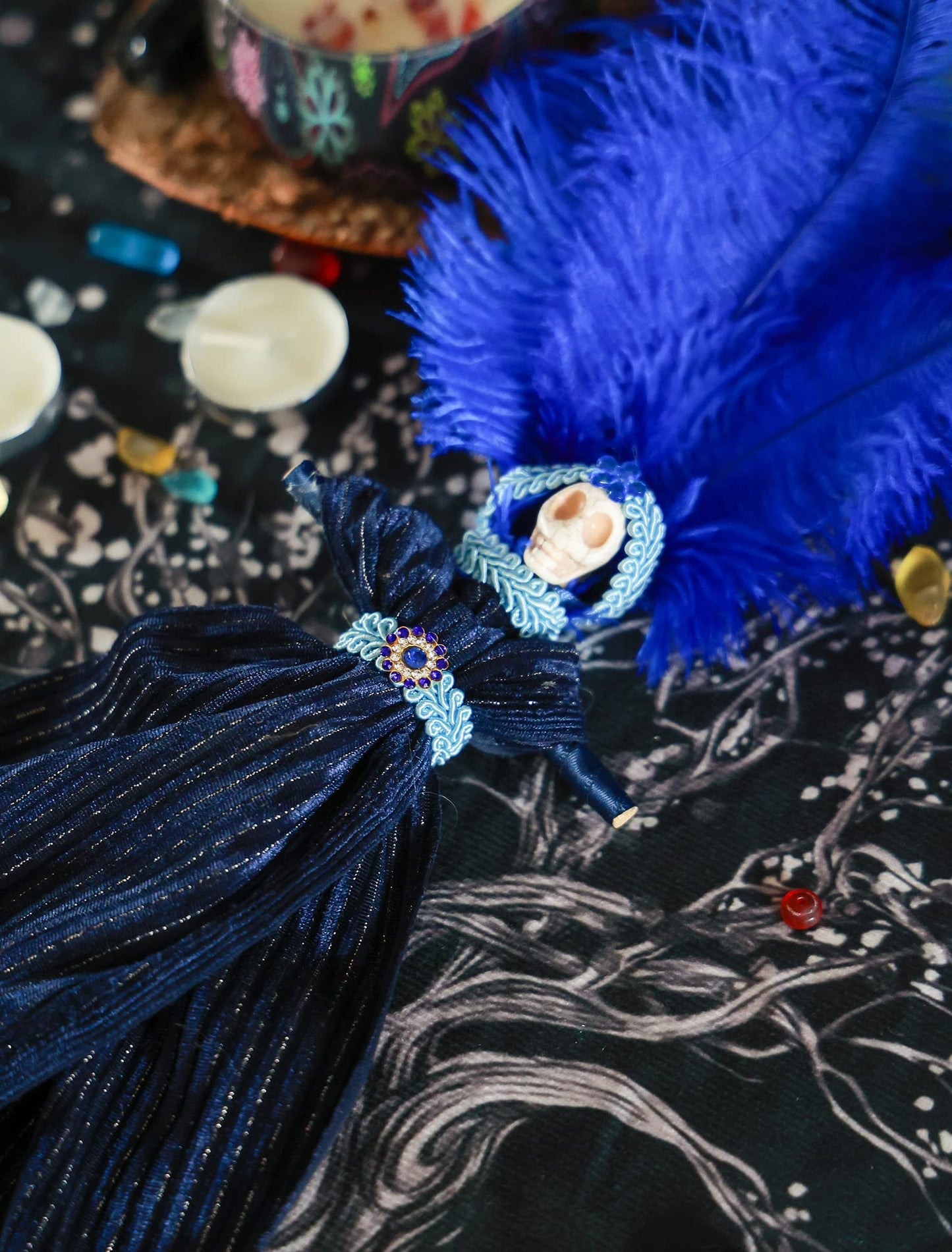 Nosadi Voodoo Doll Handmade Set Real Hemp Rope Wrapped Skull Horror Witches Poppet Gifts Doll for Halloween Birthday Christmas Party Gift Supplies