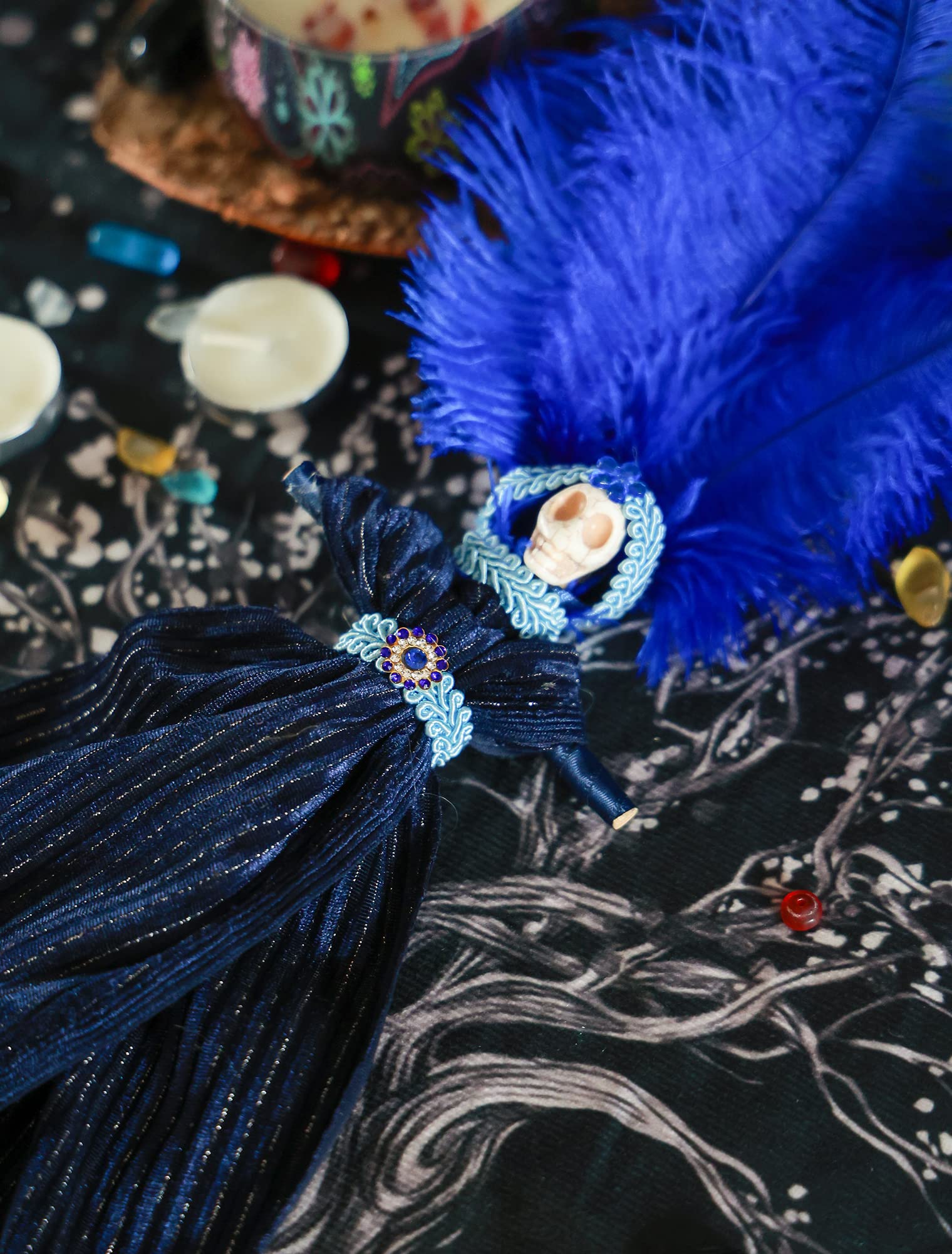 Nosadi Voodoo Doll Handmade Set Real Hemp Rope Wrapped Skull Horror Witches Poppet Gifts Doll for Halloween Birthday Christmas Party Gift Supplies